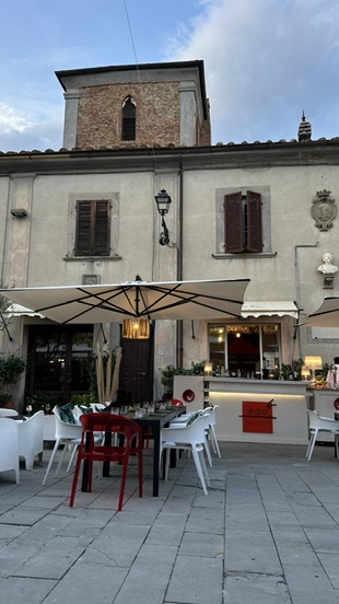 A table in the piazza