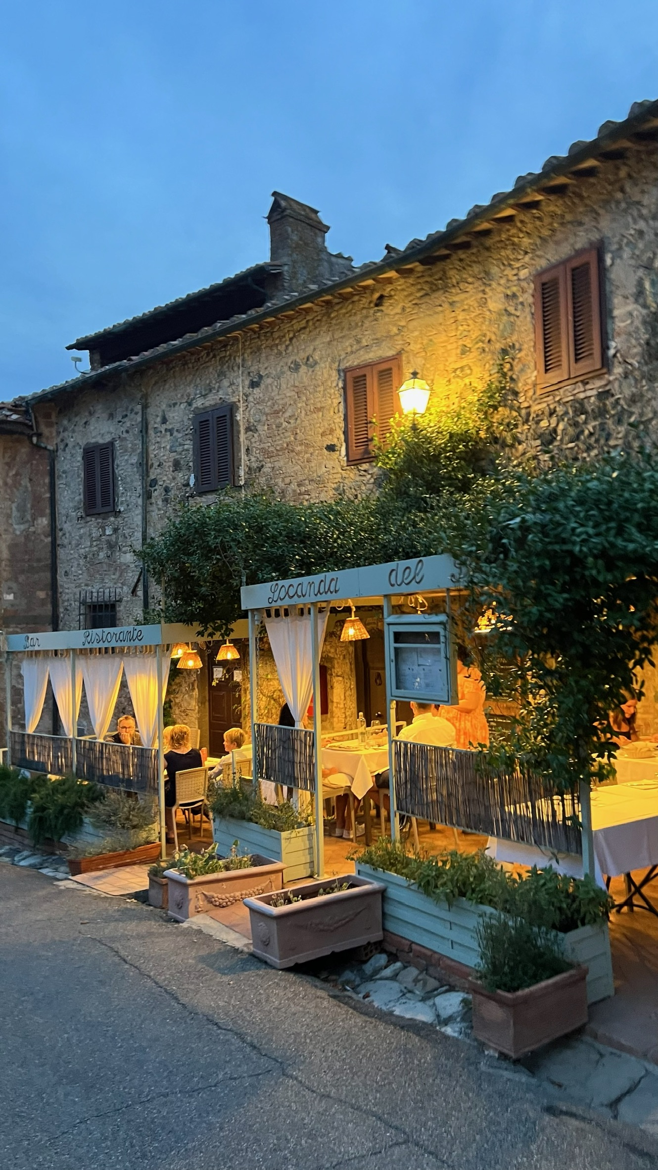 Dinner in a little Italian town